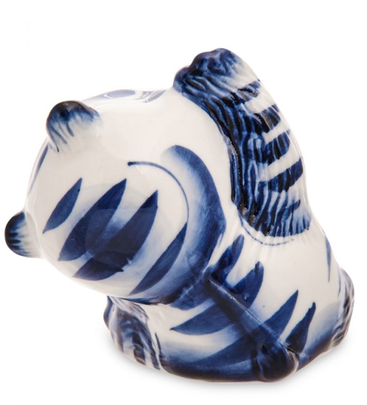 Фигурка Игривый Тигренок Голубая гжель ГЛ- 42, оборотная сторона
