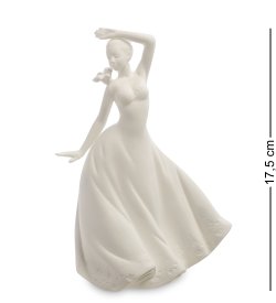 Статуэтка с подсветкой из фарфора Девушка с цветком