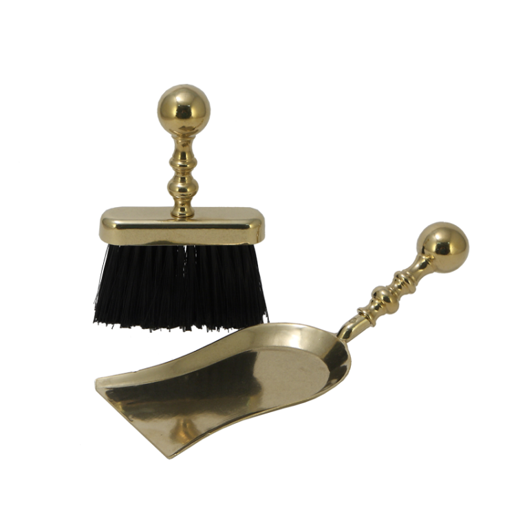 Набор для камина: Щетка и совок, золотой Alberti Livio AL-80-347-B