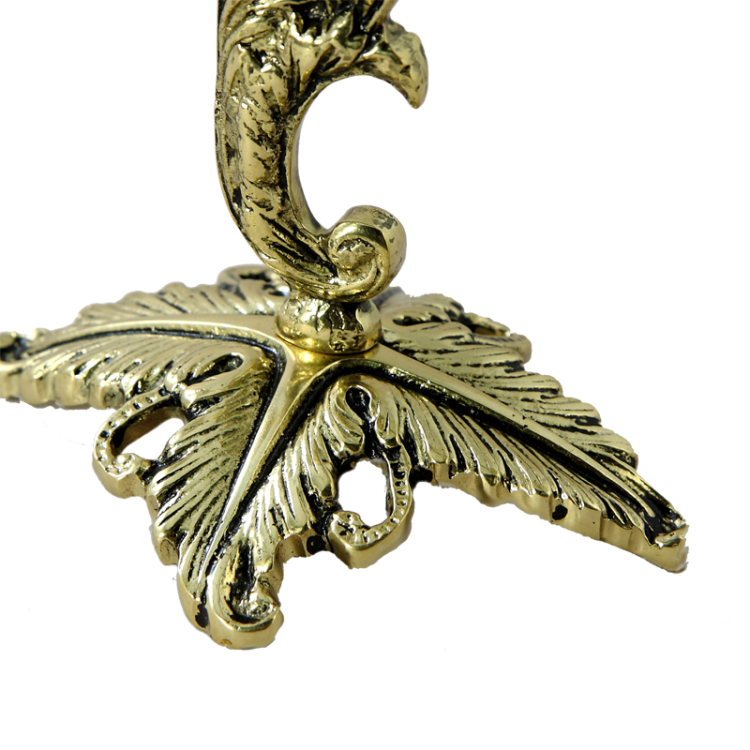 Канделябр на 3 свечи Флор, золотой Bello De Bronze BP-14041, фотография ножки подсвечника