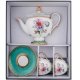 Чайный набор на 2 персоны с чайником Цветок Неаполя Pavone JK- 24, фотография в упаковке