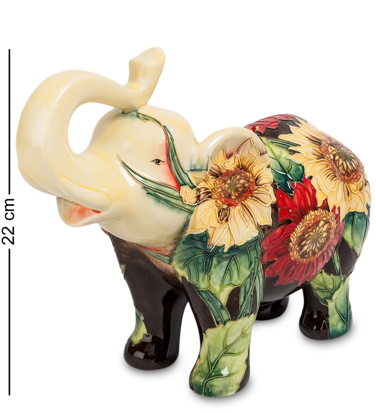 Копилка из фарфора Слон в подсолнухах Pavone JP-158/ 8