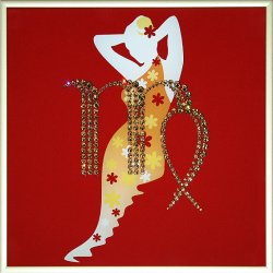 Картина Дева-стихия года c кристаллами Swarovski