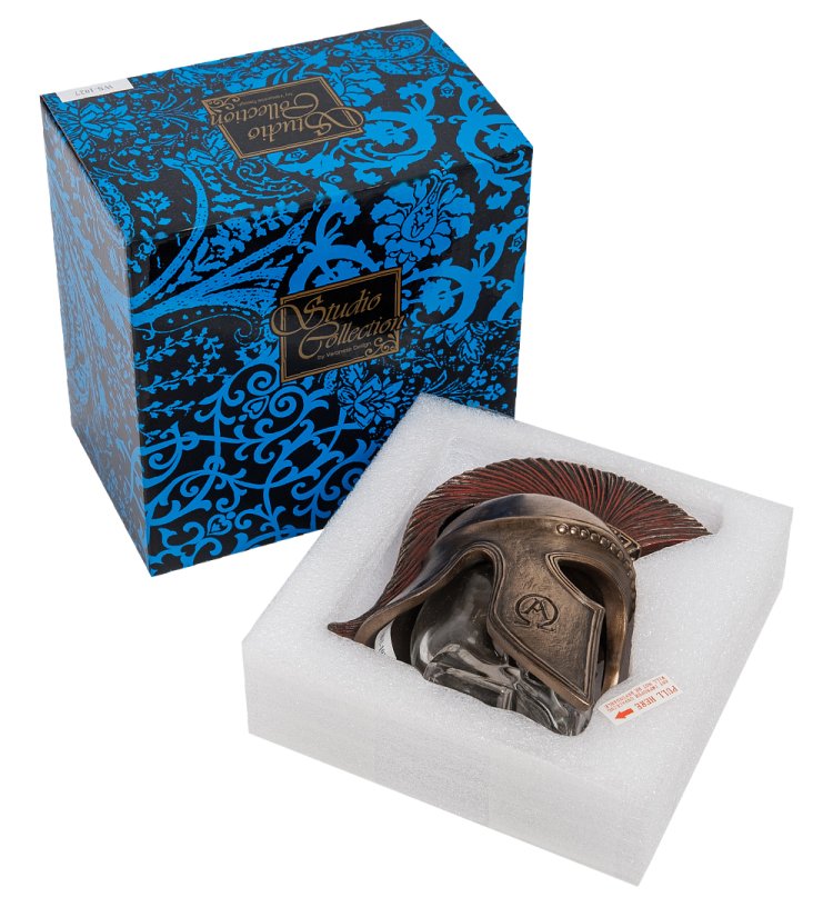 Флакон Спартанский шлем на стеклянном черепе Veronese WS-1027, упаковочный вид