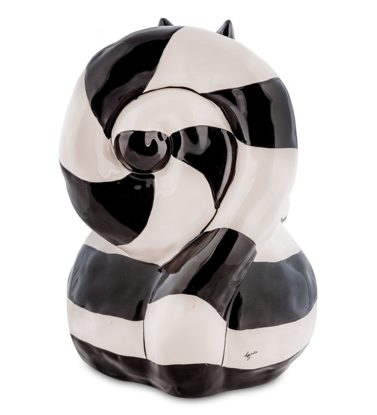 Емкость для сыпучих из керамики Кот Кланси Blue Sky BS- 52, фотография со спины