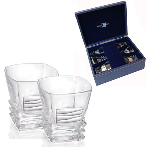 Набор для виски на 6 персон Прозрачная Капля Linea Argenti CR1818BC