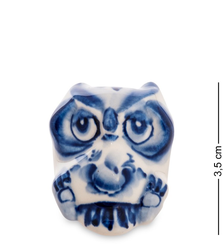 Фигурка Маленький совенок Голубая гжель ГЛ-606