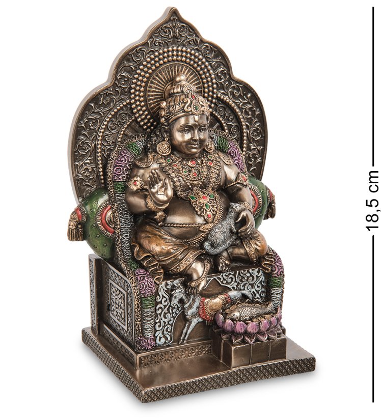 Статуэтка Кубера - индусский бог богатства Veronese WS-1113, фотография сбоку