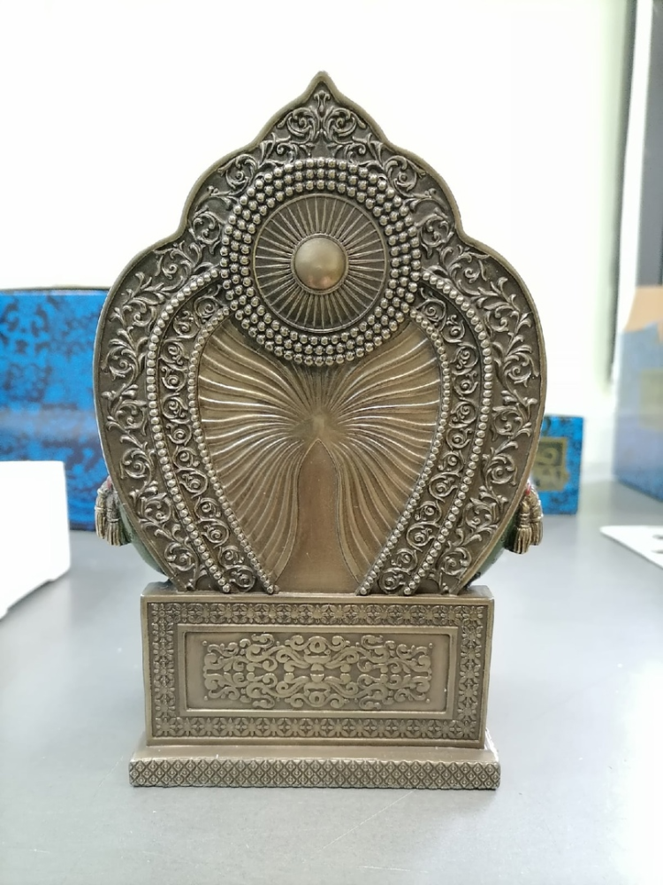 Статуэтка Кубера - индусский бог богатства Veronese WS-1113, фото со склада оборотная сторона