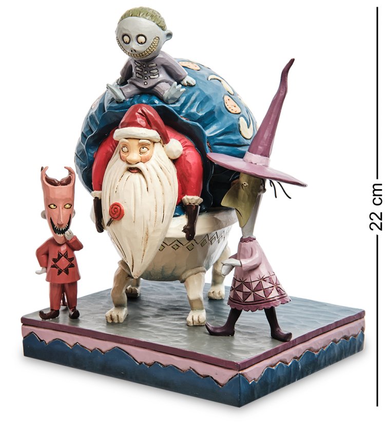 Статуэтка Санта, Шито, Крыто и Корыто - Кошмар перед Рождеством Disney Traditions, портретный вид