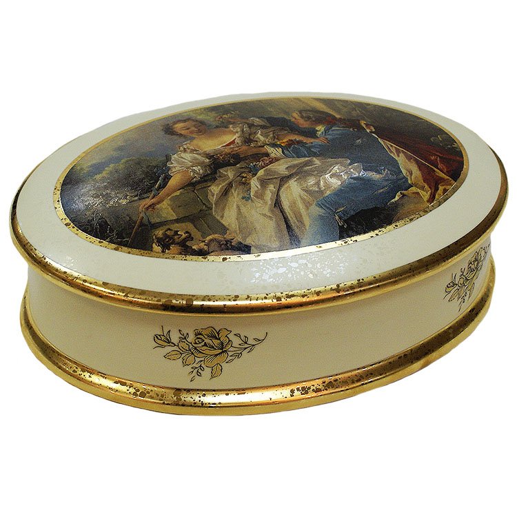 Шкатулка из керамики Буше c Swarovski Bruno Costenaro M644/BOU