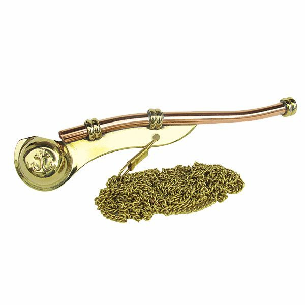 Свисток боцмана Сияние латуни, вид без футляра