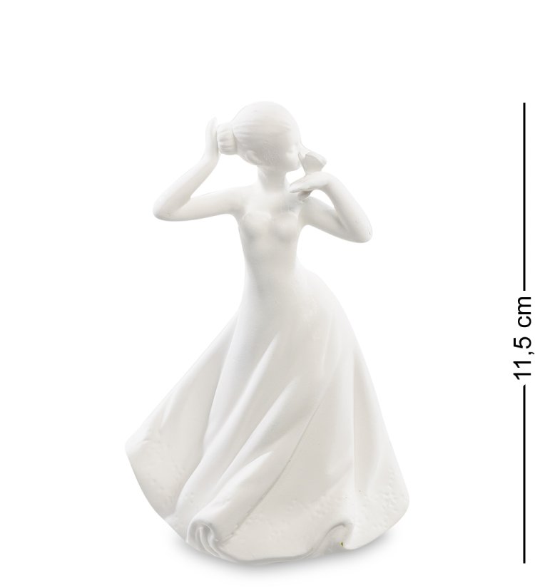 Статуэтка из бисквитного фарфора с подсветкой Леди с бабочкой Pavone JP-186/ 35