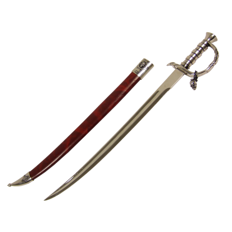 Макет Пиратской Сабли в красных ножнах Эдварда Черная Борода 1680-1718 гг Denix 4196