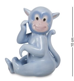 Статуэтка из фарфора Обезьянка Голубая