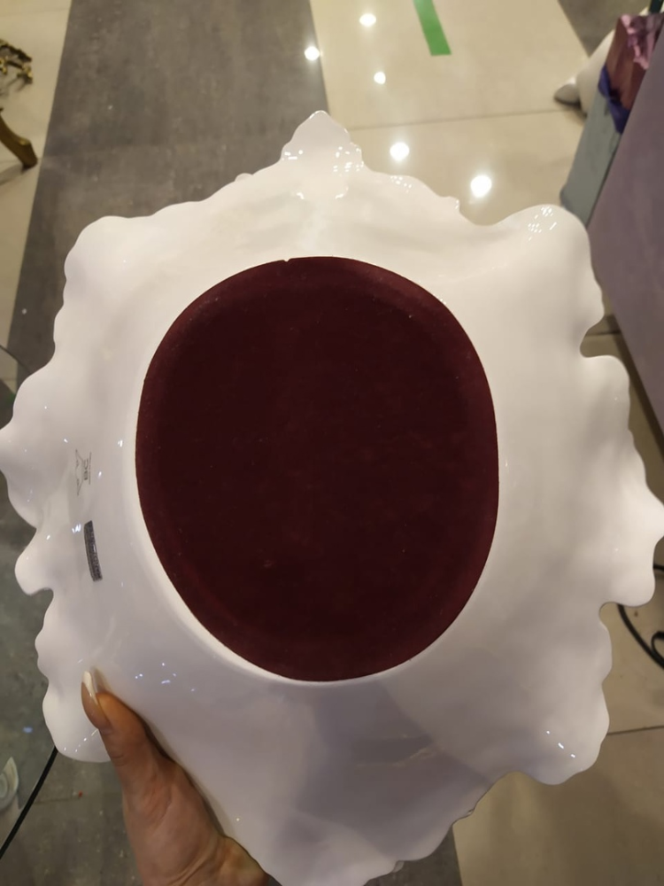 Ваза для фруктов Цветы, фото со склада, вид снизу