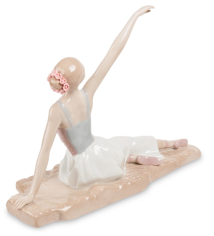 Статуэтка из фарфора Балерина на полу Pavone JP-27/25, фотография со спины