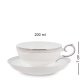 Чайная пара с чайником из фарфора Венецианская Классика Pavone JK-110, фотография чашки и блюдца