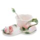 Чайная пара из фарфора с ложечкой Роза Pavone FM-01/ 3