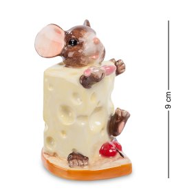 Статуэтка из керамики Мышка в сыре
