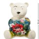 Копилка из фарфора Мишка с красным цветком Pavone JP-158/10