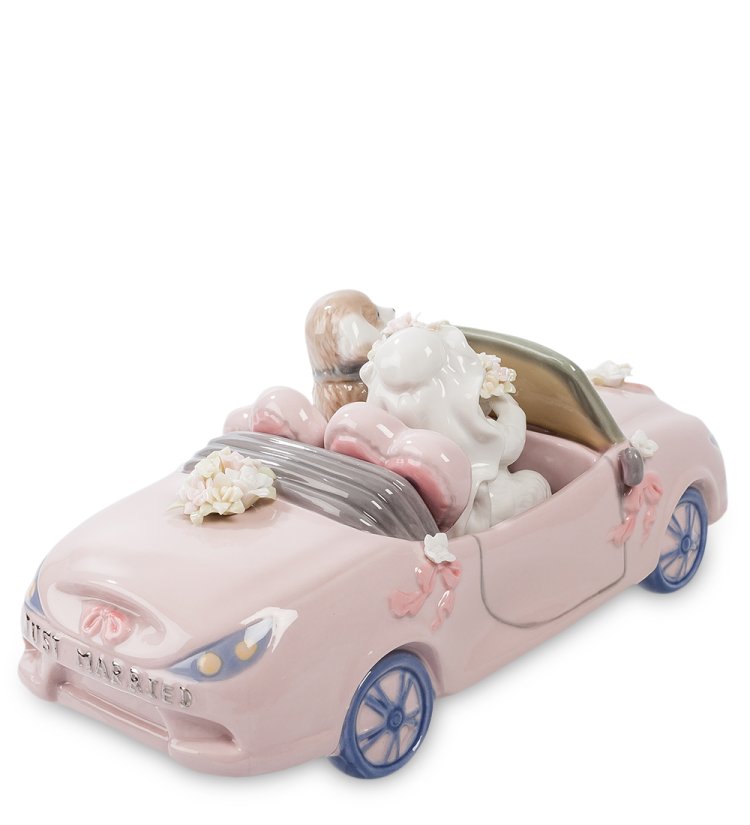 Музыкальная статуэтка из керамики Свадебная пара Pavone CMS-15/43, фотография со спины