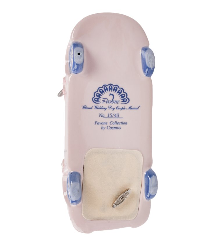 Музыкальная статуэтка из керамики Свадебная пара Pavone CMS-15/43, фотография снизу