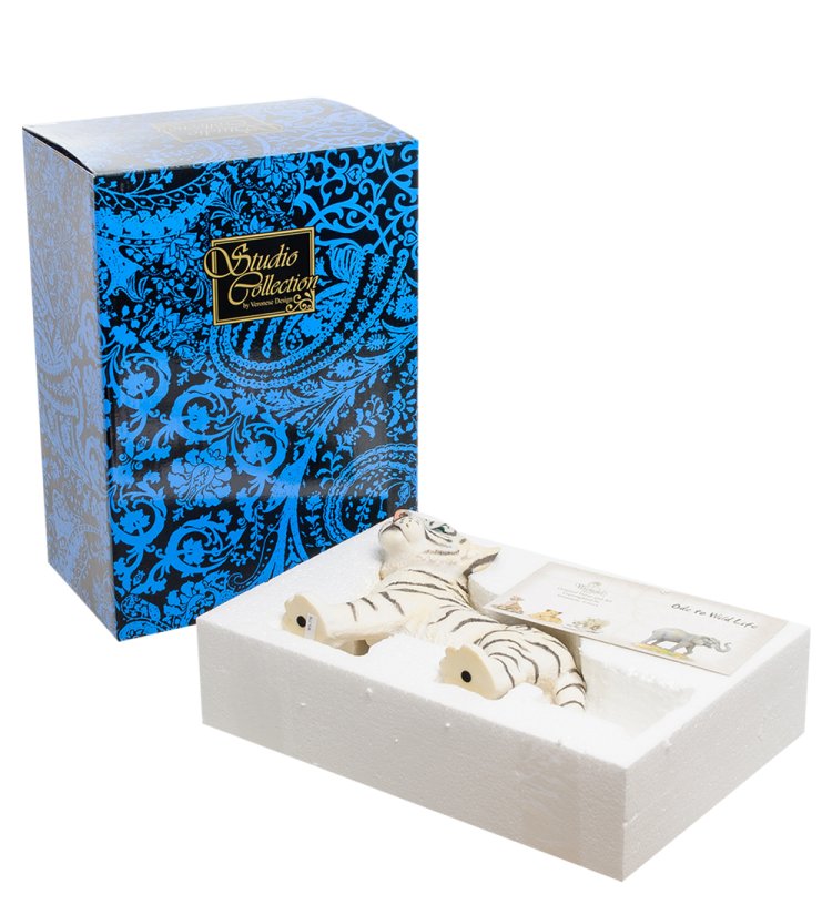 Статуэтка Белый тигренок Veronese WS-778, упаковочный вид