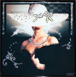 Картина Незнакомка c кристаллами Swarovski