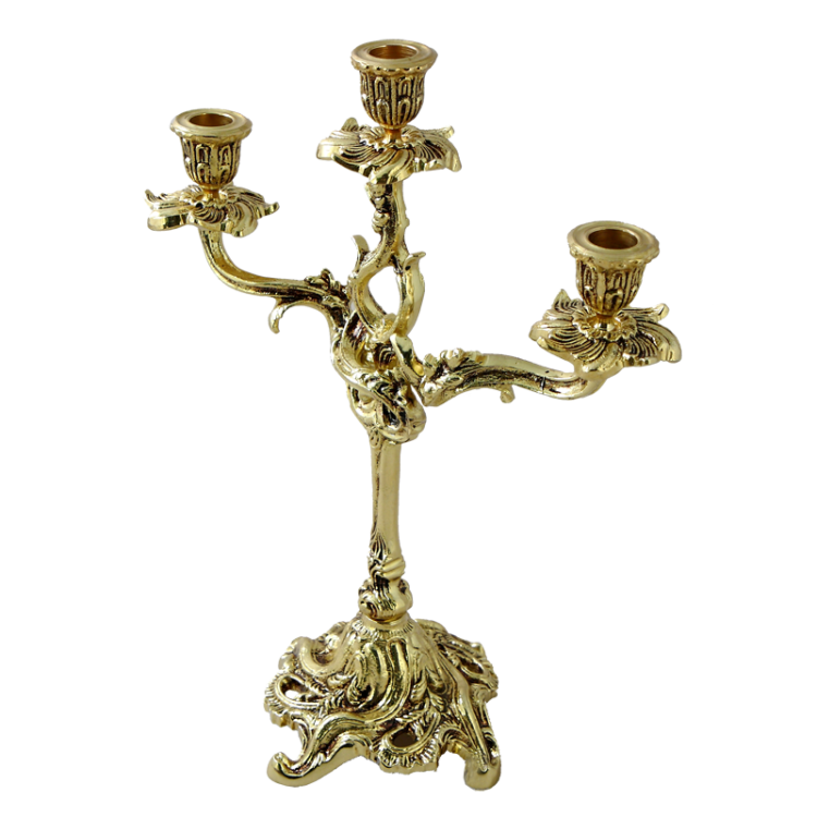 Канделябр на 3 свечи из бронзы Трес Велло Bello De Bronze BP-00619 