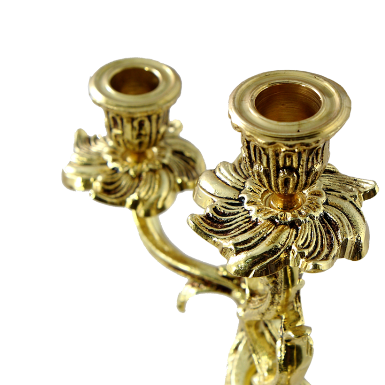 Канделябр на 3 свечи из бронзы Трес Велло Bello De Bronze BP-00619, фотография крупным планом