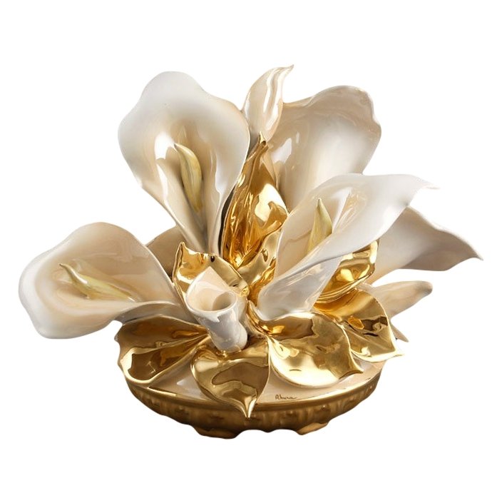 Статуэтка Декоративная композиция Каллы в корзине