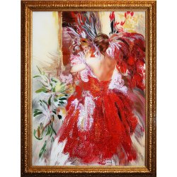 Картина Королева бала c кристаллами Swarovski