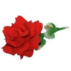 Цветок из фарфора красная Роза