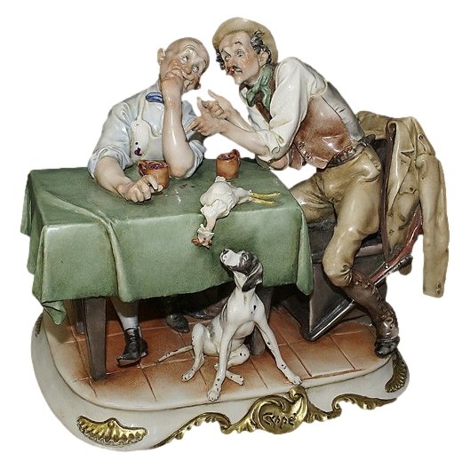 Фарфоровая статуэтка Композиция После охоты