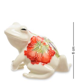 Статуэтка из фарфора Белая Лягушка с цветком