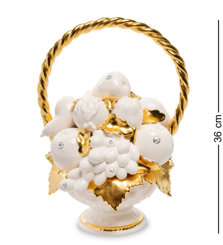 Статуэтка Декоративная Корзина с фруктами из керамики Ahura
