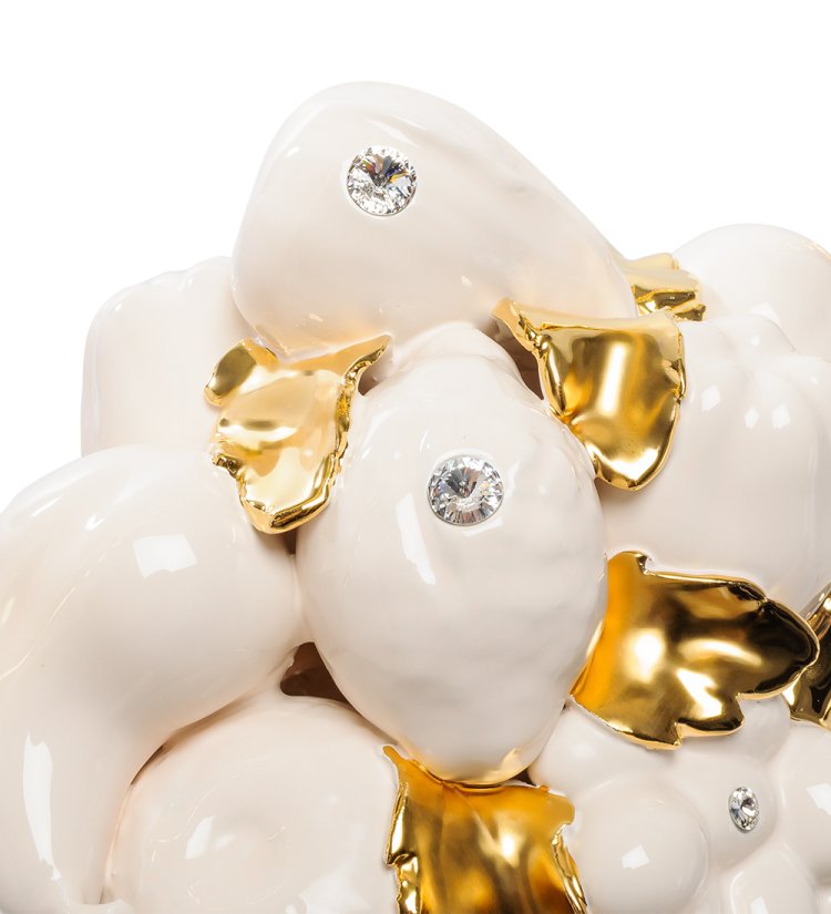 Статуэтка Декоративная Корзина с фруктами из керамики Ahura, фотография крупным планом