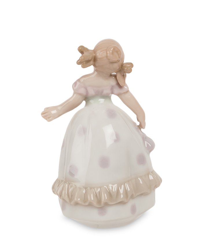 Статуэтка из фарфора Юная леди в пышном платье Pavone JP-29/45, фотография со спины
