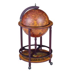 Глобус-бар напольный со старинной картой, сфера 42 см