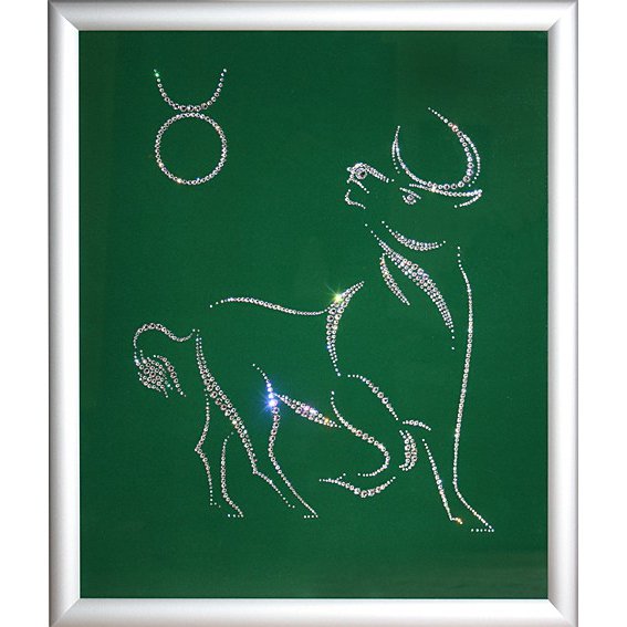 Картина Телец c кристаллами Swarovski