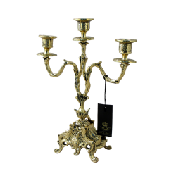 Канделябр на 3 свечи Дон Луиш, золотой