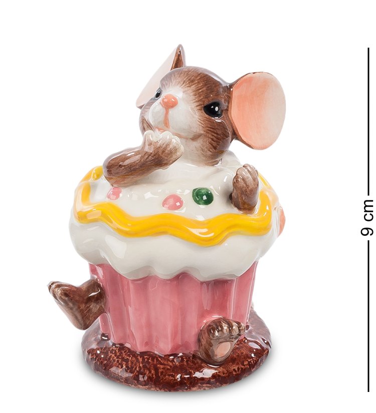 Статуэтка из керамики Мышка в кексе Pavone CMS-52/ 7