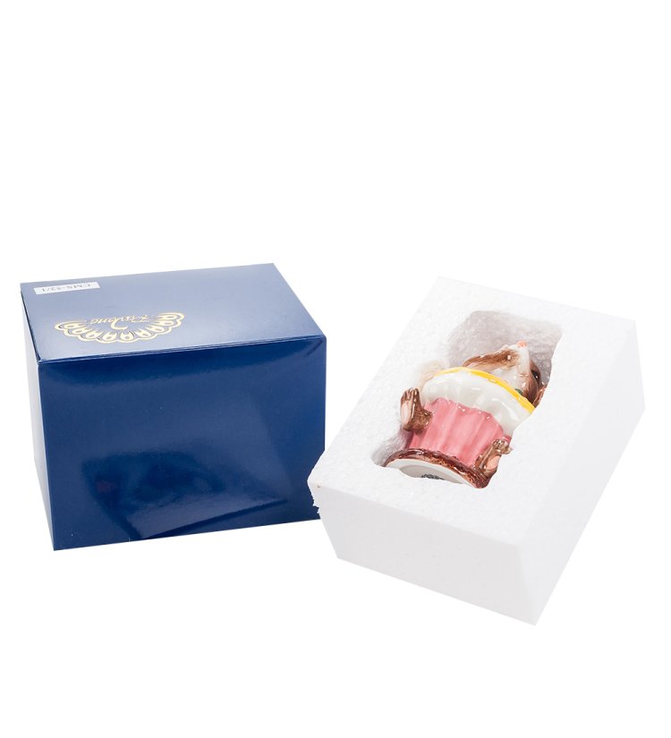 Статуэтка из керамики Мышка в кексе Pavone CMS-52/ 7, фотография в упаковке