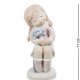 Фигурка из фарфора Девочка на кубике с мягкой игрушкой Pavone JP-45/ 5