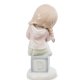 Фигурка из фарфора Девочка на кубике с мягкой игрушкой Pavone JP-45/ 5, фотография со спины