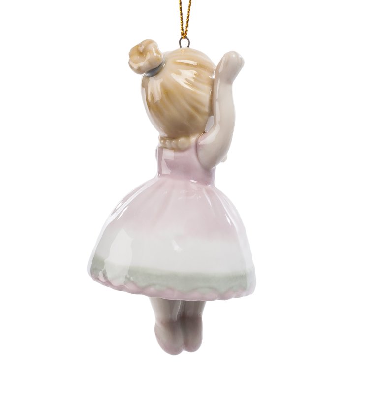 Колокольчик из керамики Балеринка в танце CMS-29/ 3, оборотная сторона