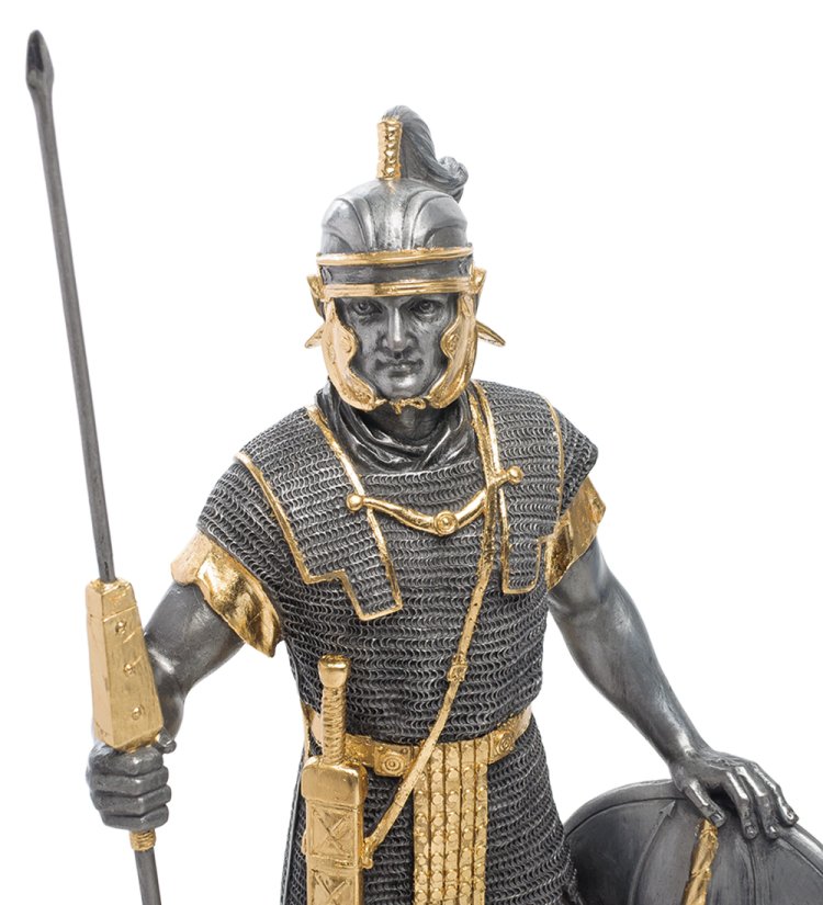 Статуэтка Римский воин с позолотом Veronese WS-477, портретный вид