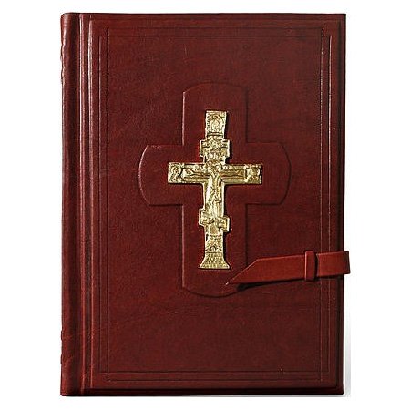 Библия большая с хлястиком и литьем