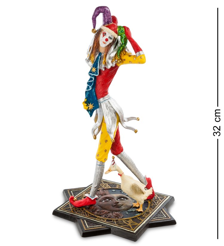Статуэтка Шут в цветном костюме Veronese WS-679